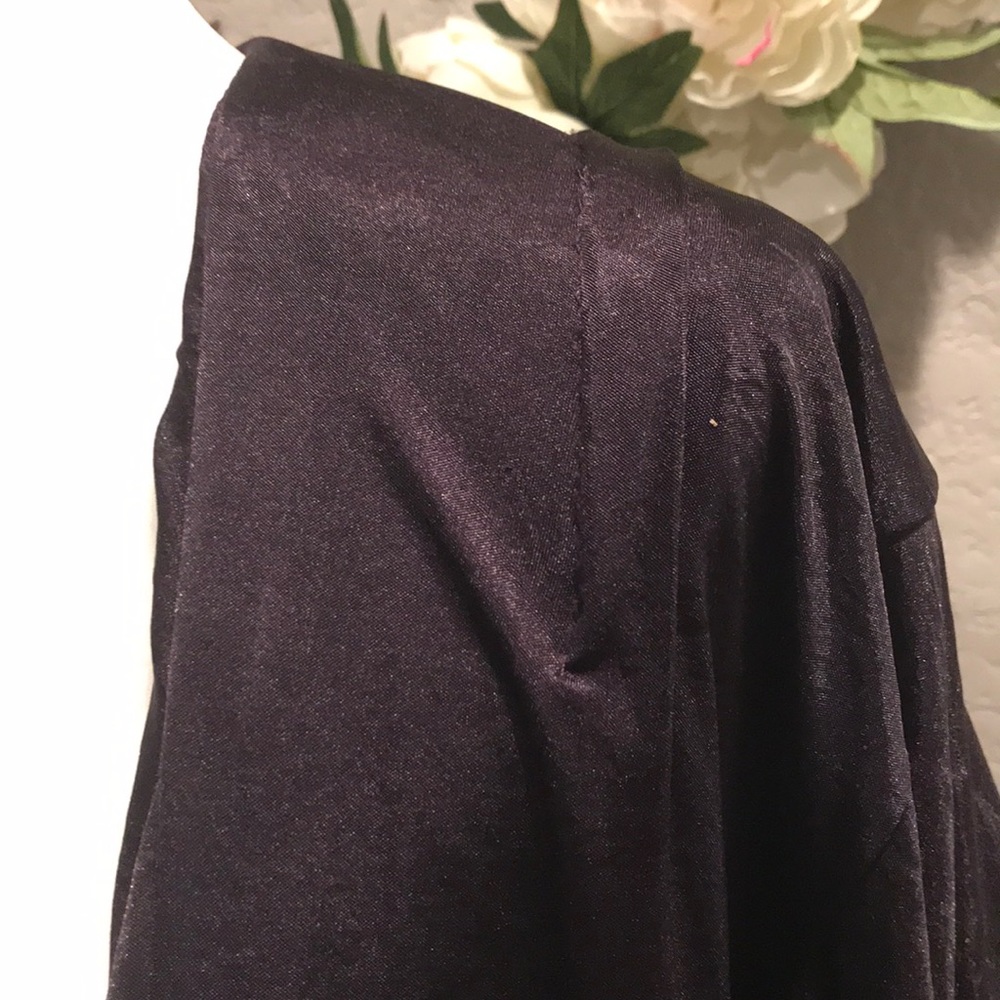 BCBG MAXAZRIA Runway Twisted Waist Plumberry Combo Draped Silk Dress - Picture 8 of 12